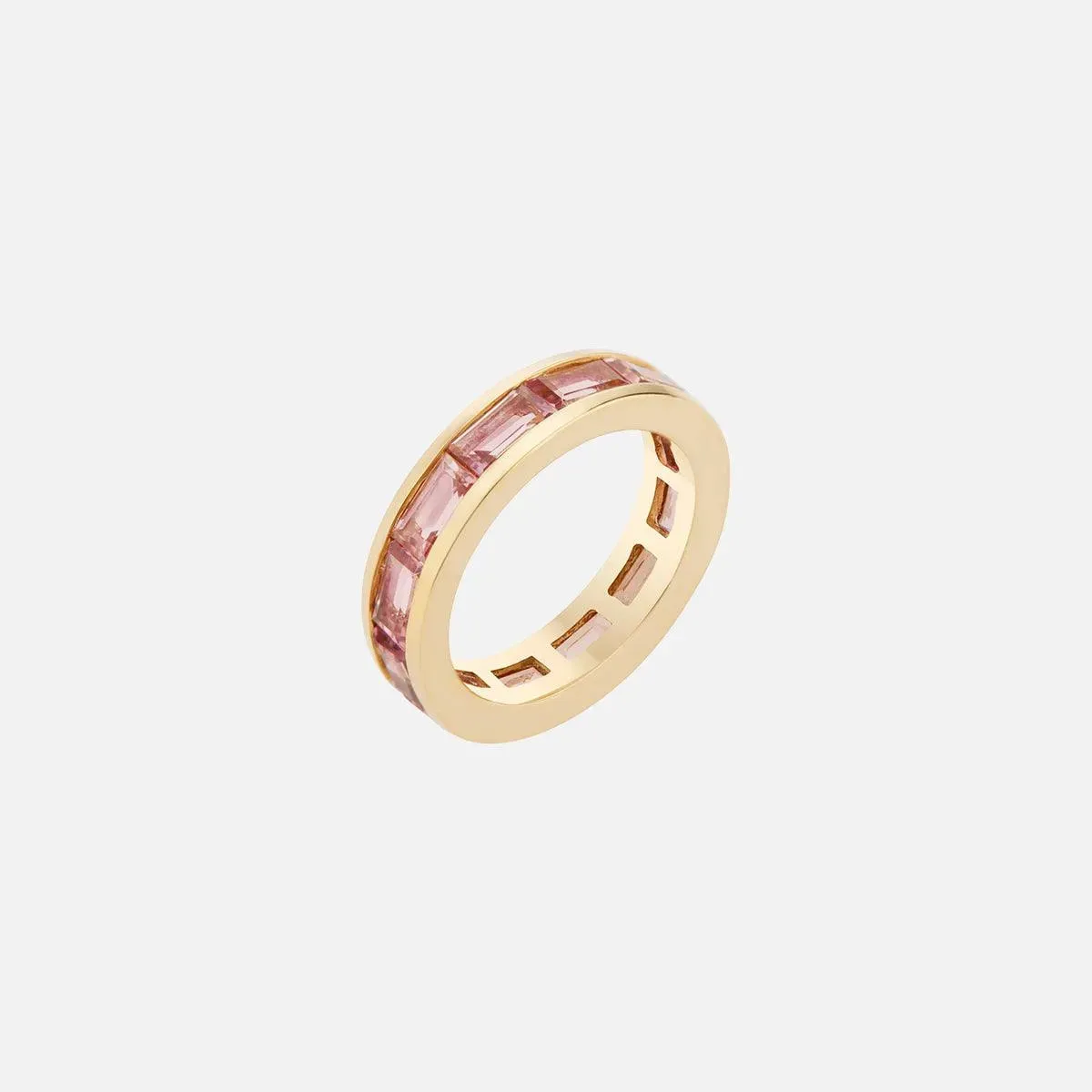 Pink Tourmaline Eternity Band