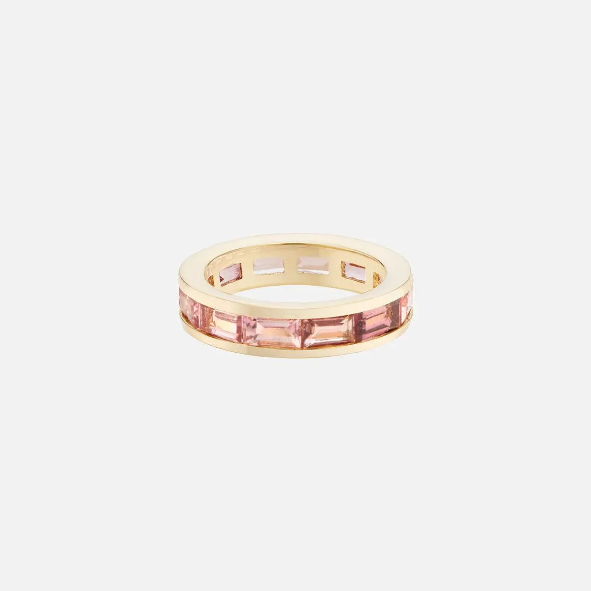 Pink Tourmaline Eternity Band