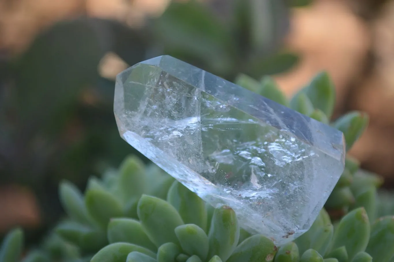 Polished Clear & Pale Citrine / Rainbow Veil Quartz Points x 14 From Madagascar
