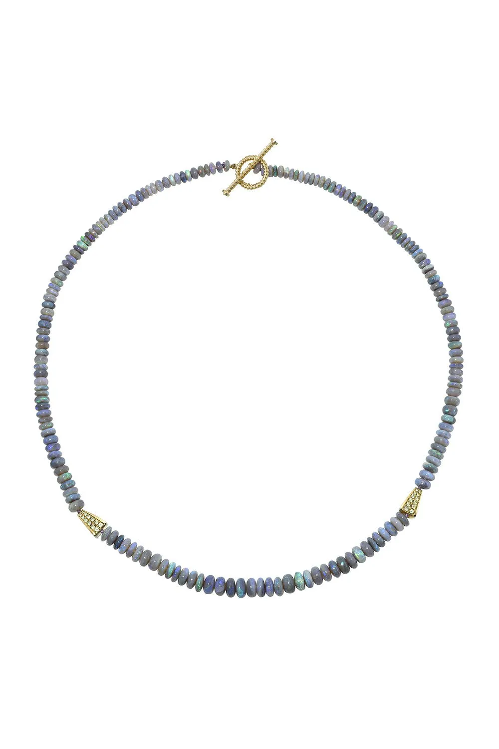 Purple Opal Demantoid Garnet Necklace