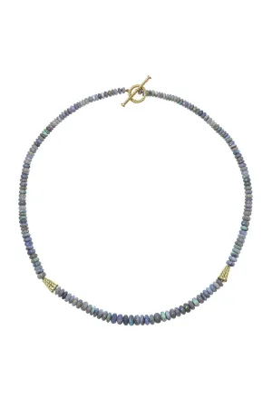 Purple Opal Demantoid Garnet Necklace