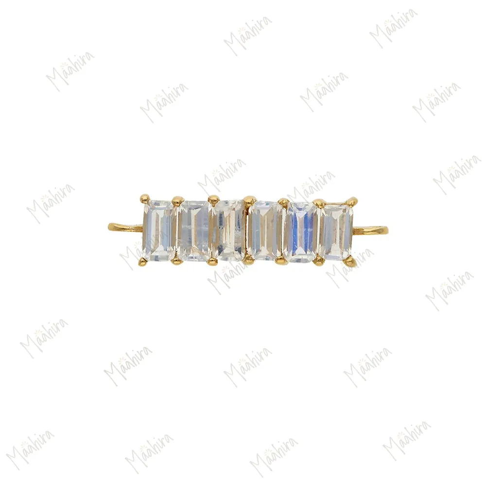 Rainbow Moonstone Jewelry Connector