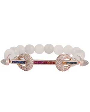 Rainbow Sapphire and Moonstone Bracelet