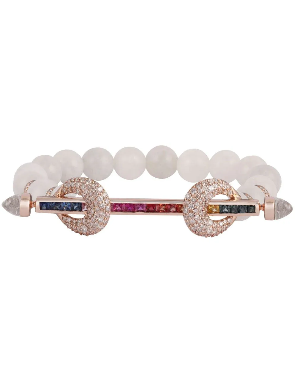 Rainbow Sapphire and Moonstone Bracelet