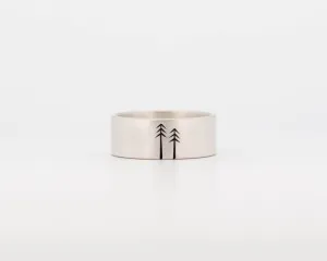 READY TO SHIP #174 - Woodland Ring - Wide - Size 7