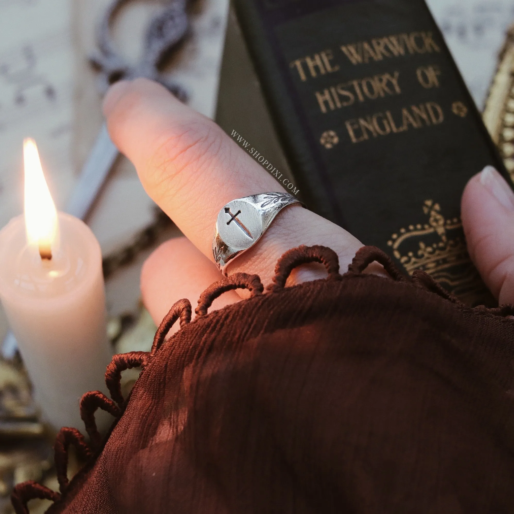 RESTOCK DUE SOON - Tudor Sword Signet Ring