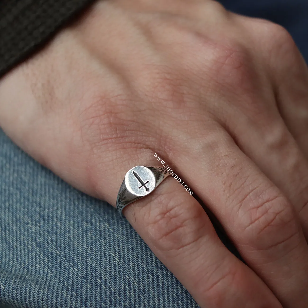 RESTOCK DUE SOON - Tudor Sword Signet Ring