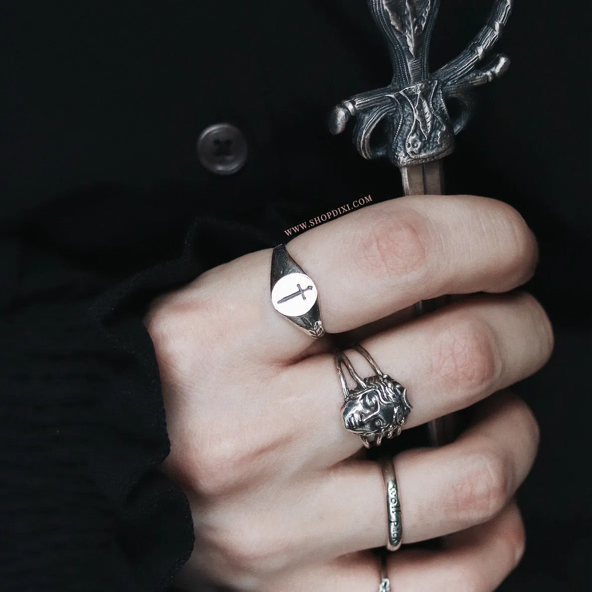 RESTOCK DUE SOON - Tudor Sword Signet Ring
