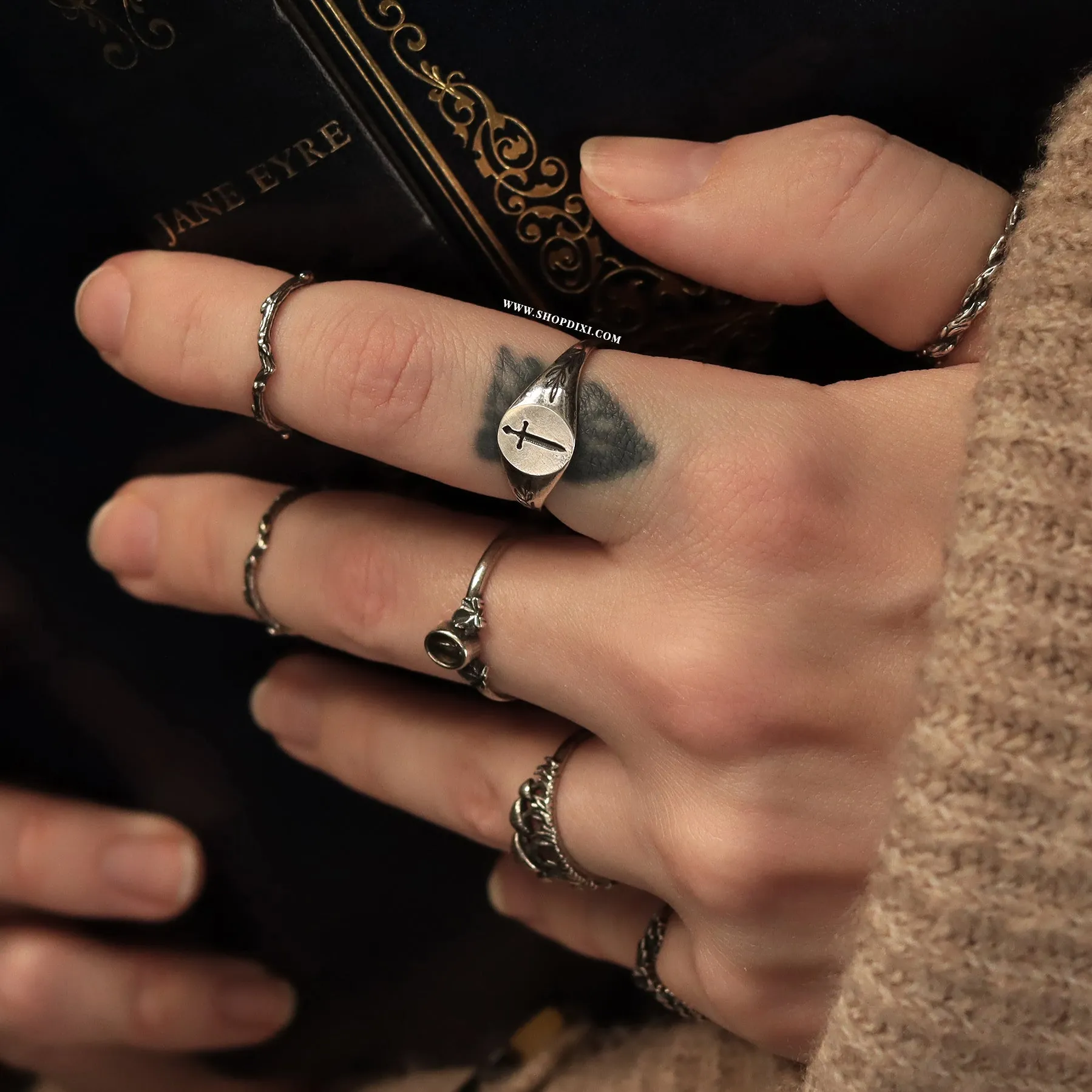 RESTOCK DUE SOON - Tudor Sword Signet Ring