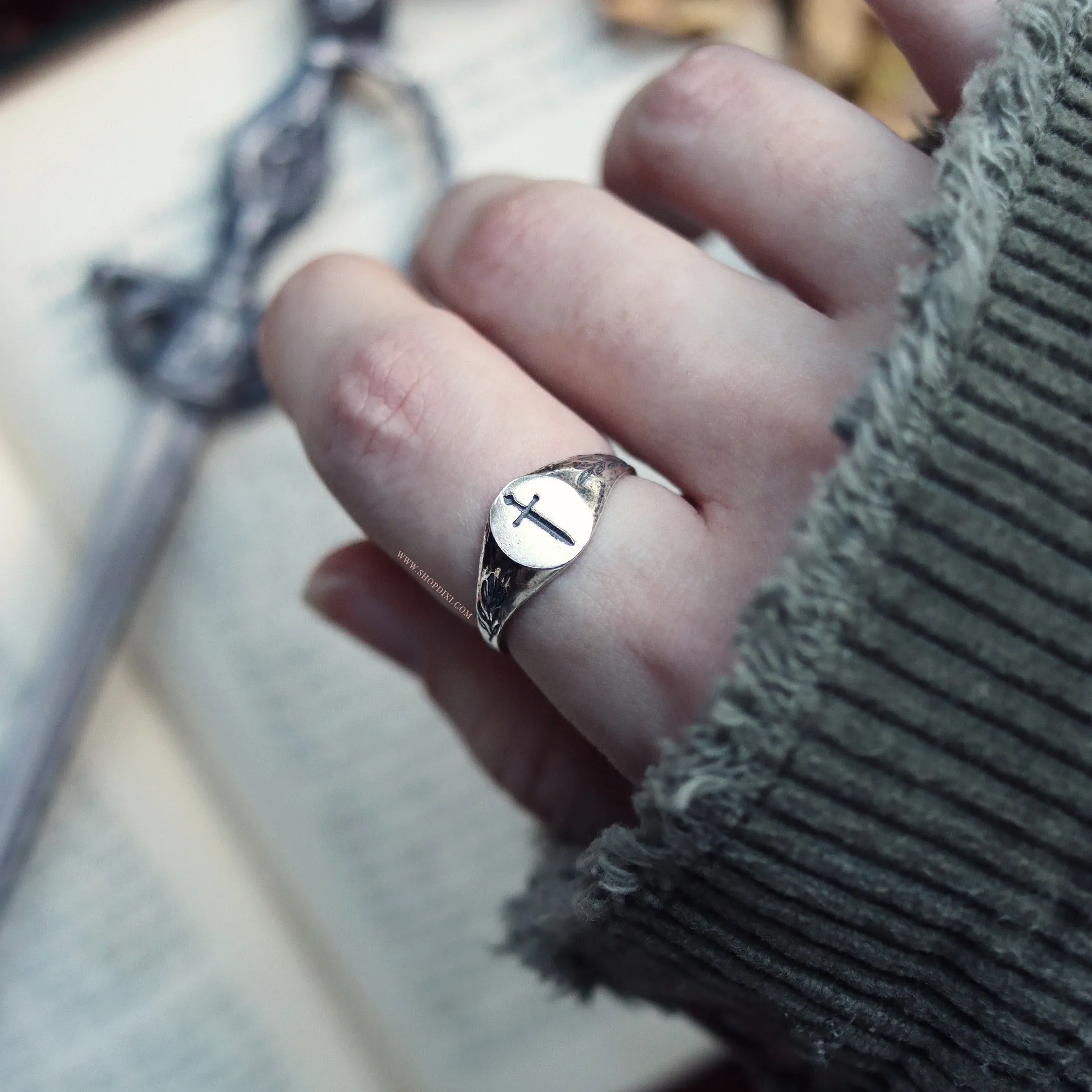 RESTOCK DUE SOON - Tudor Sword Signet Ring