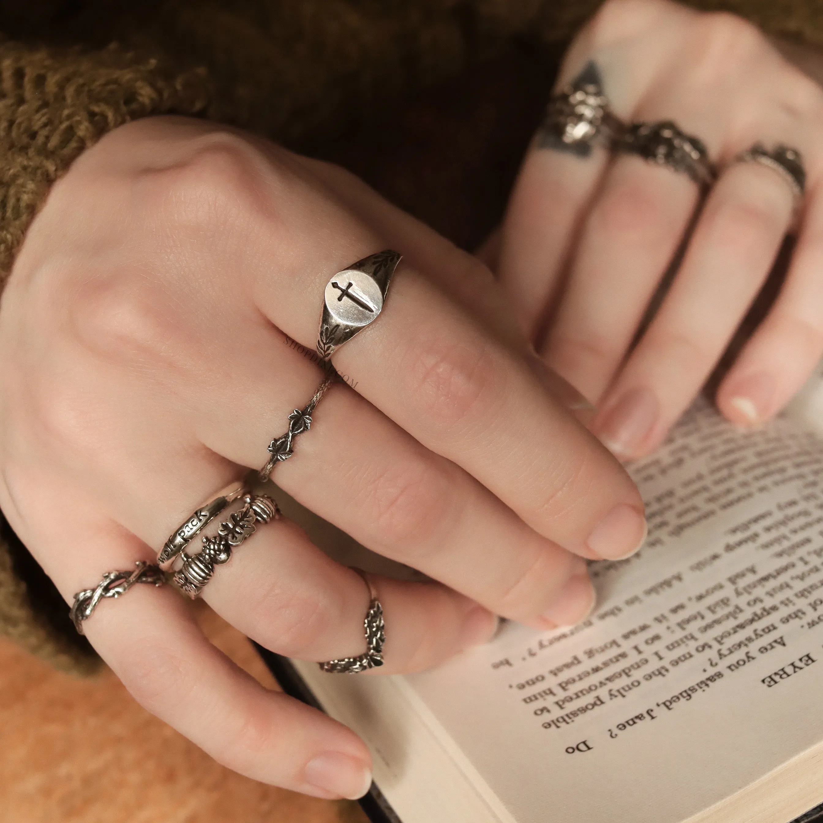 RESTOCK DUE SOON - Tudor Sword Signet Ring