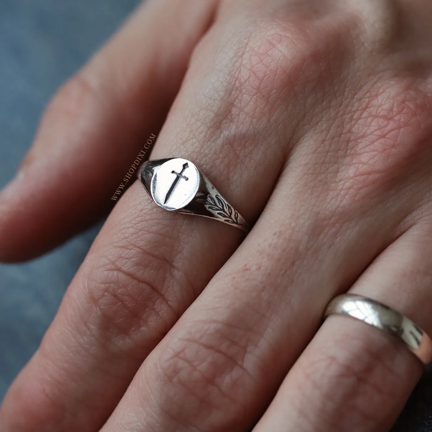 RESTOCK DUE SOON - Tudor Sword Signet Ring