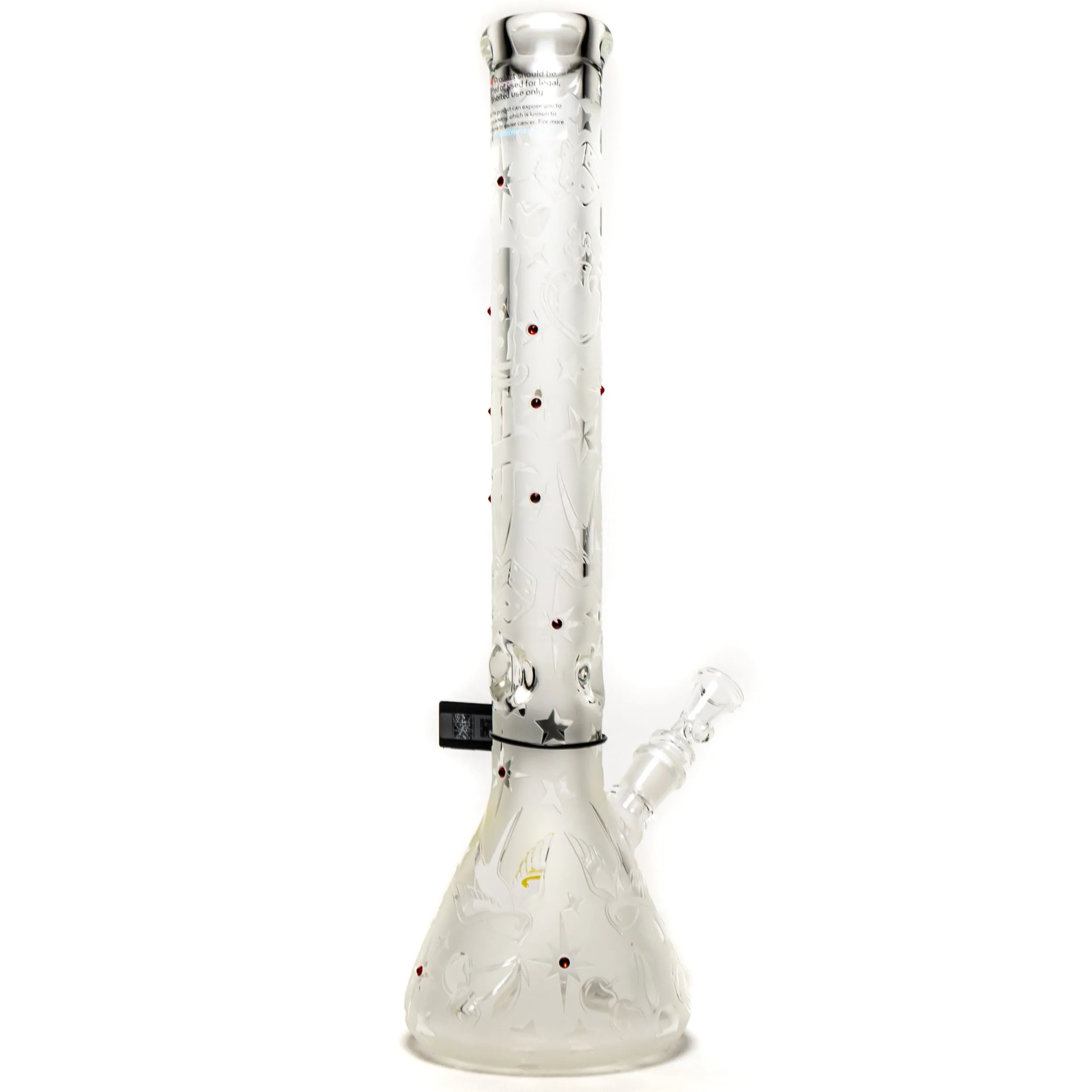 ROOR.US - 18" Custom Sandblasted Beaker - 50x9 - Swarovski - Tattoo