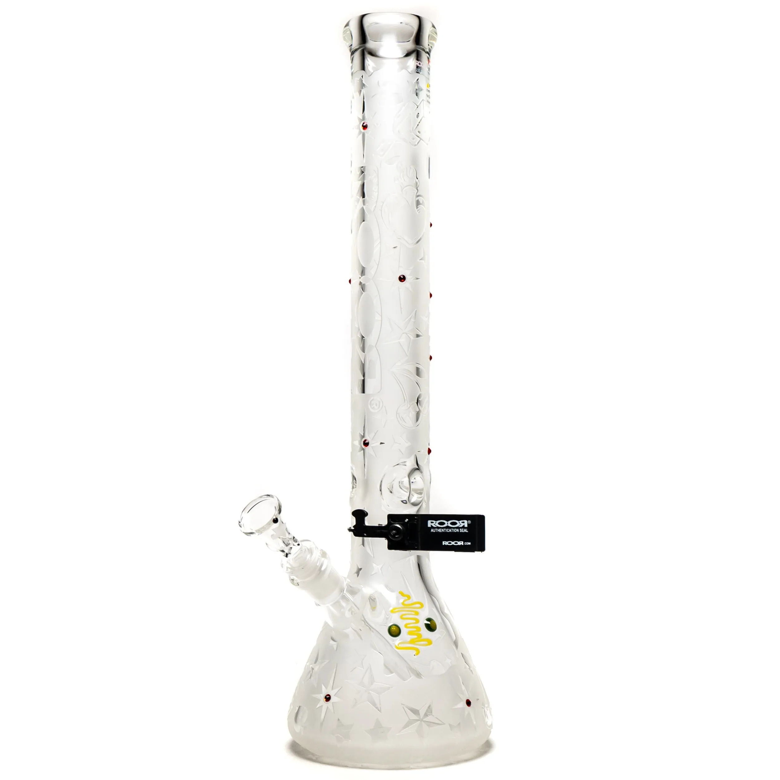 ROOR.US - 18" Custom Sandblasted Beaker - 50x9 - Swarovski - Tattoo