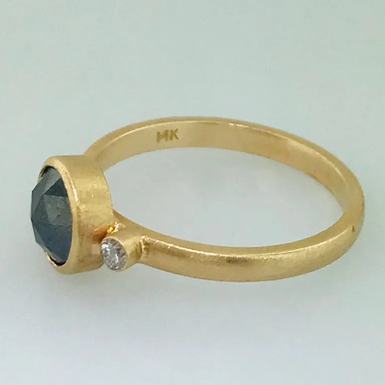 Rose Cut Black Diamond Ring