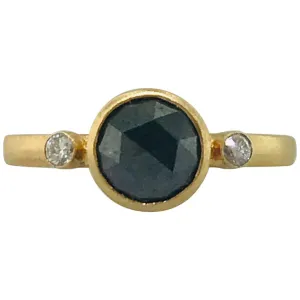 Rose Cut Black Diamond Ring