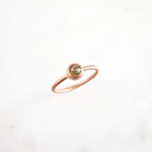 Rose cut Diamond Stacking Ring - Brown Rose Cut Diamond Stackable Ring - Dainty Diamond Stacking Ring