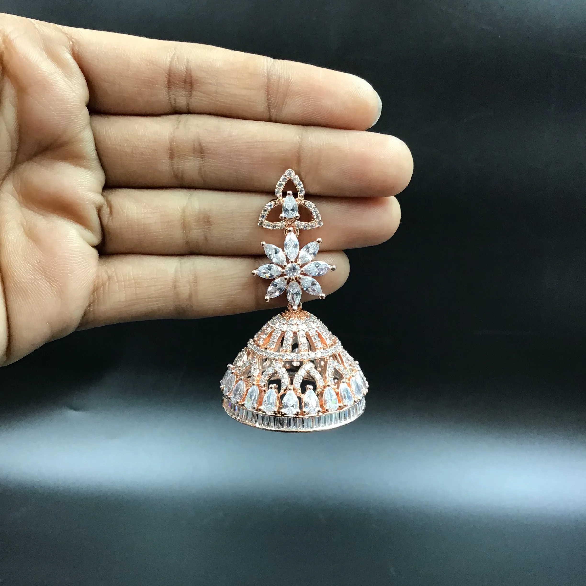 Rose Gold Zircon/AD Earring  17962-5144