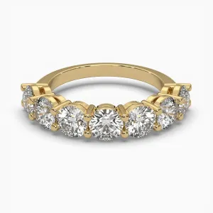 Round Half Eternity Wedding Band