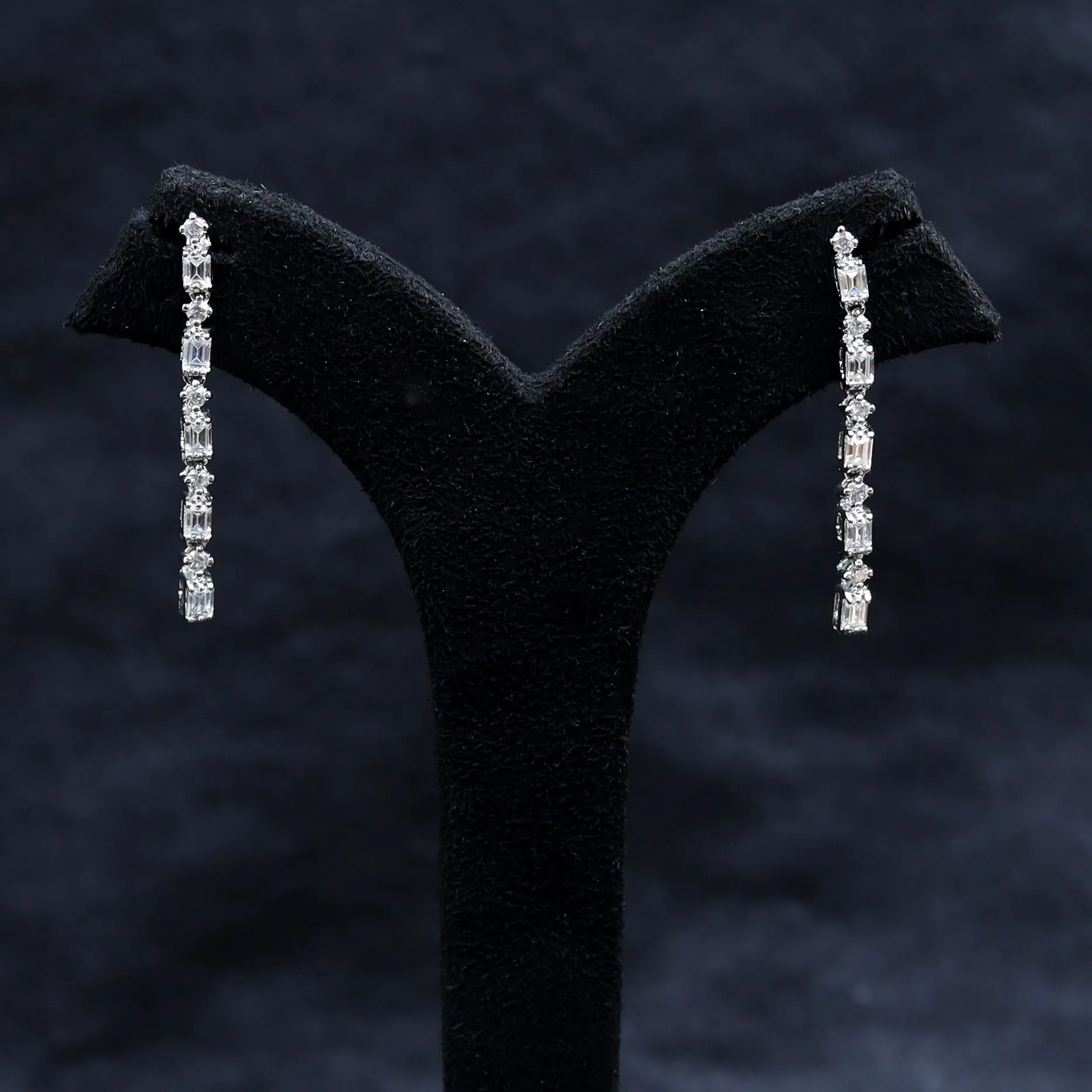 Round Neck Zircon/AD Necklace Set 10563-28