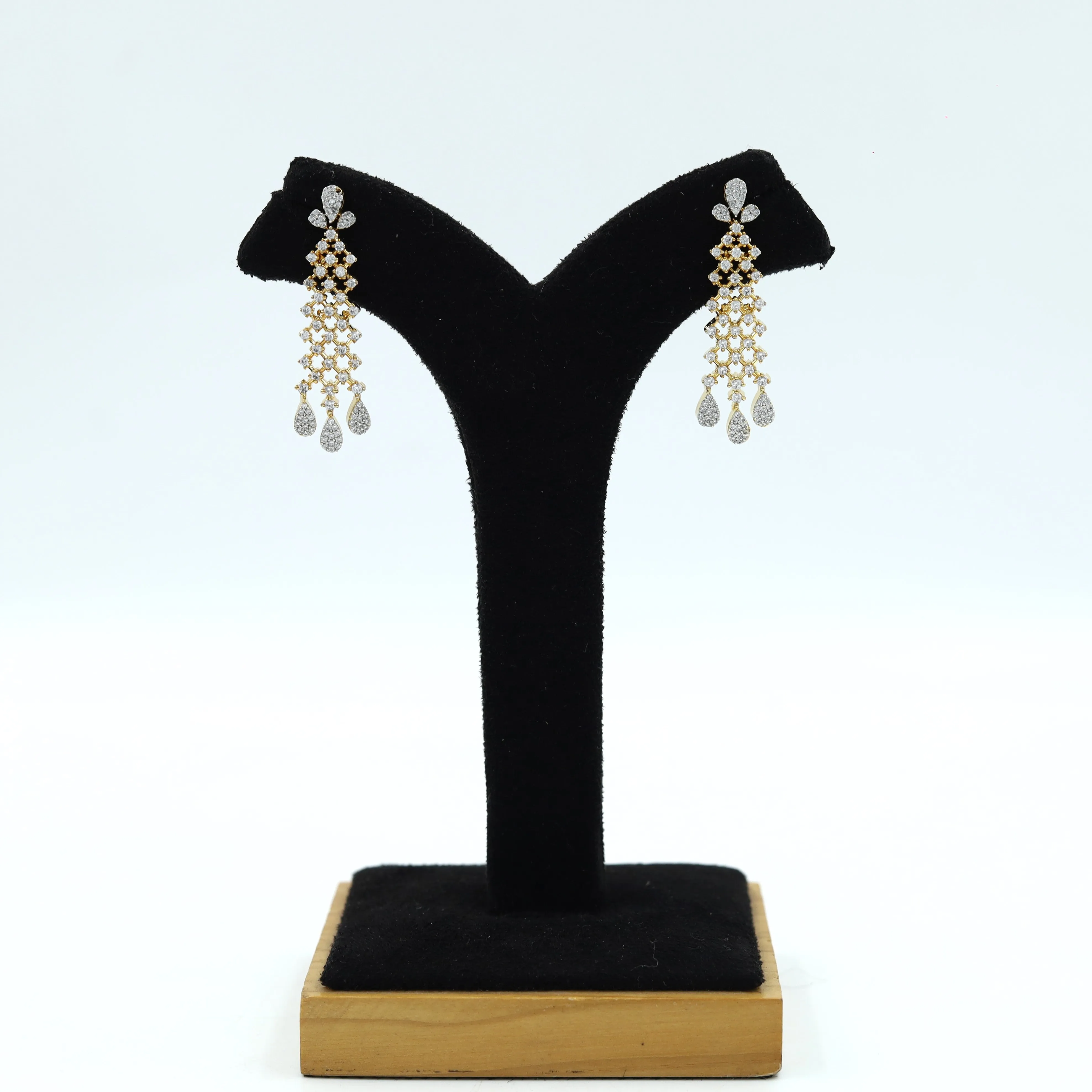 Round Neck Zircon/AD Necklace Set 15319-69