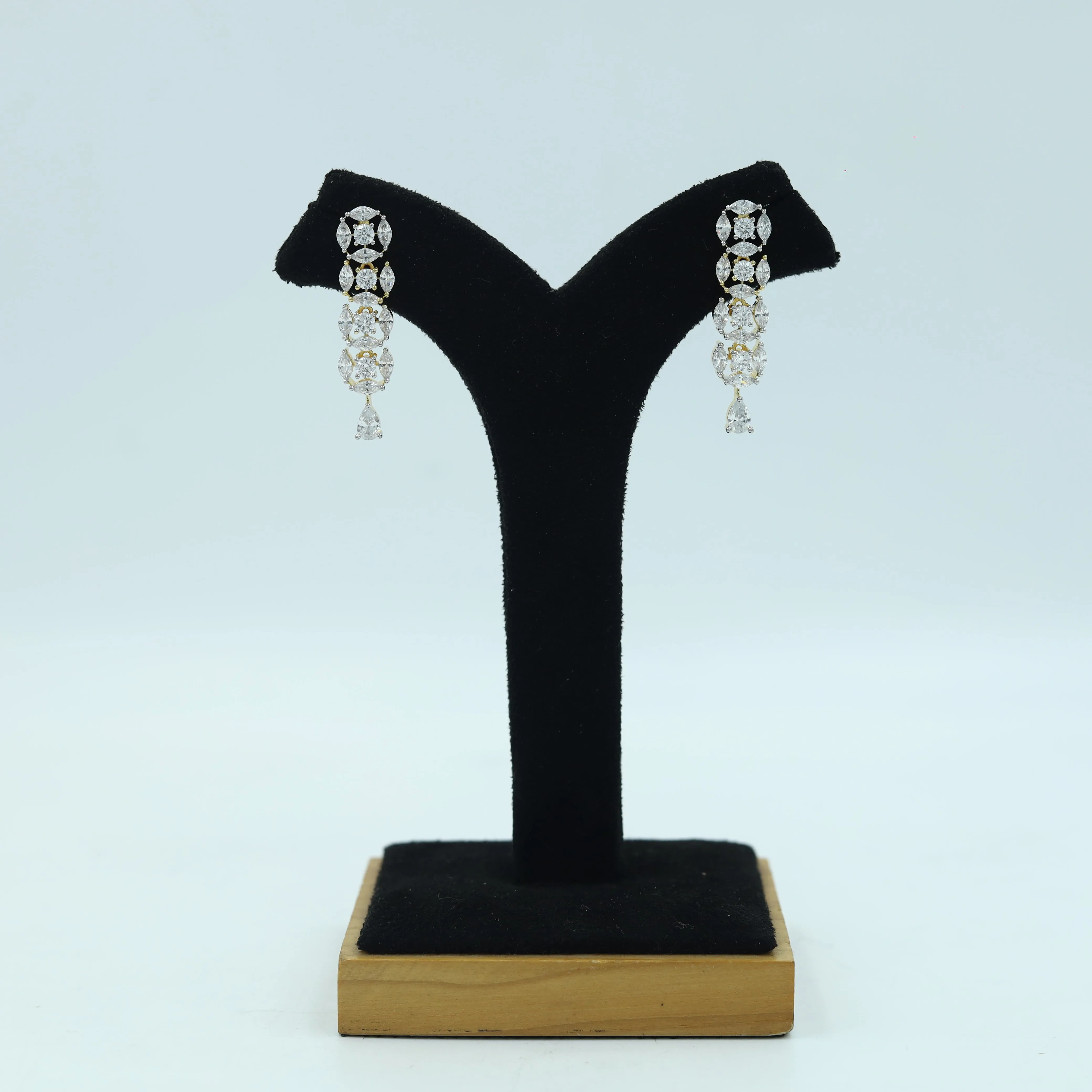 Round Neck Zircon/AD Necklace Set 15856-28