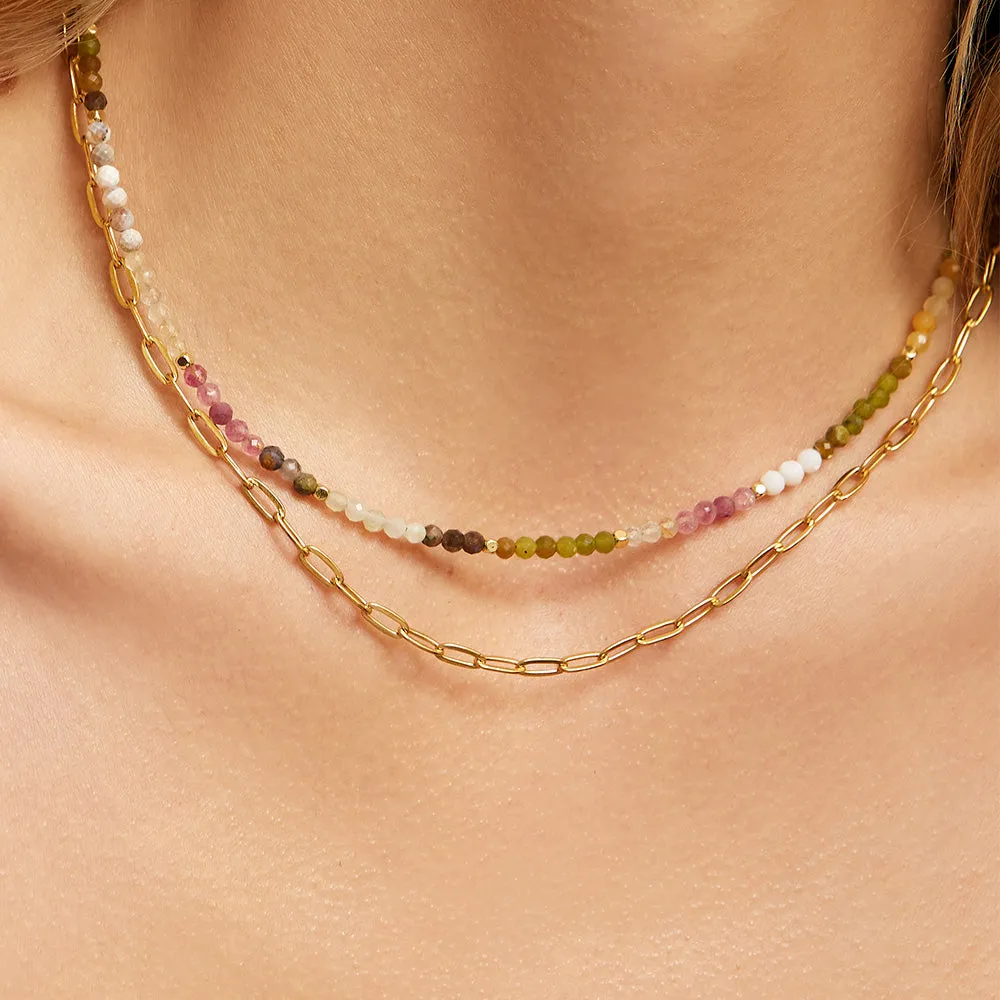 Saffron Gemstone Necklace