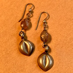 Sapphire & Silver Earrings