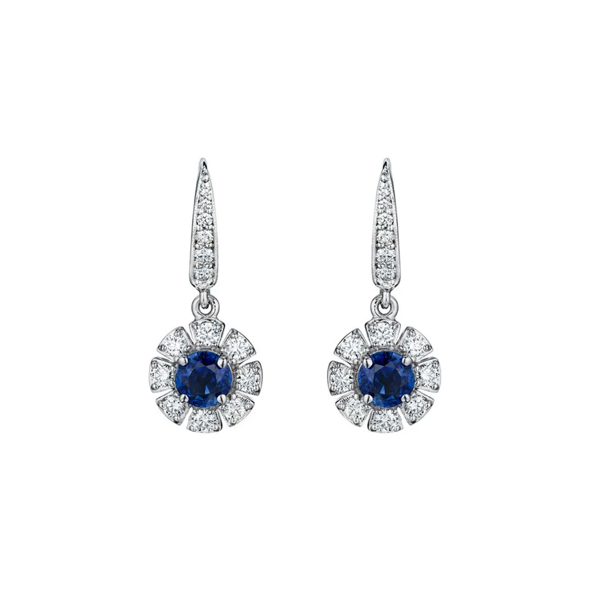 Sapphire and Diamond Earrings