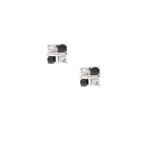 Silver and sapphire serenity stud earrings
