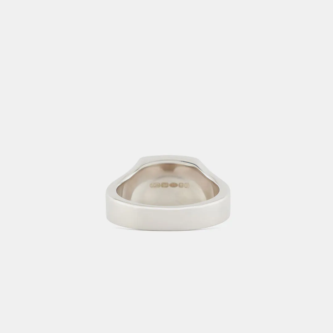 Silver Cushion Mother of Pearl Ring