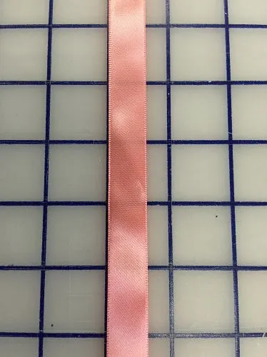 Single Face Satin Ribbon - 5/8-inch Coral