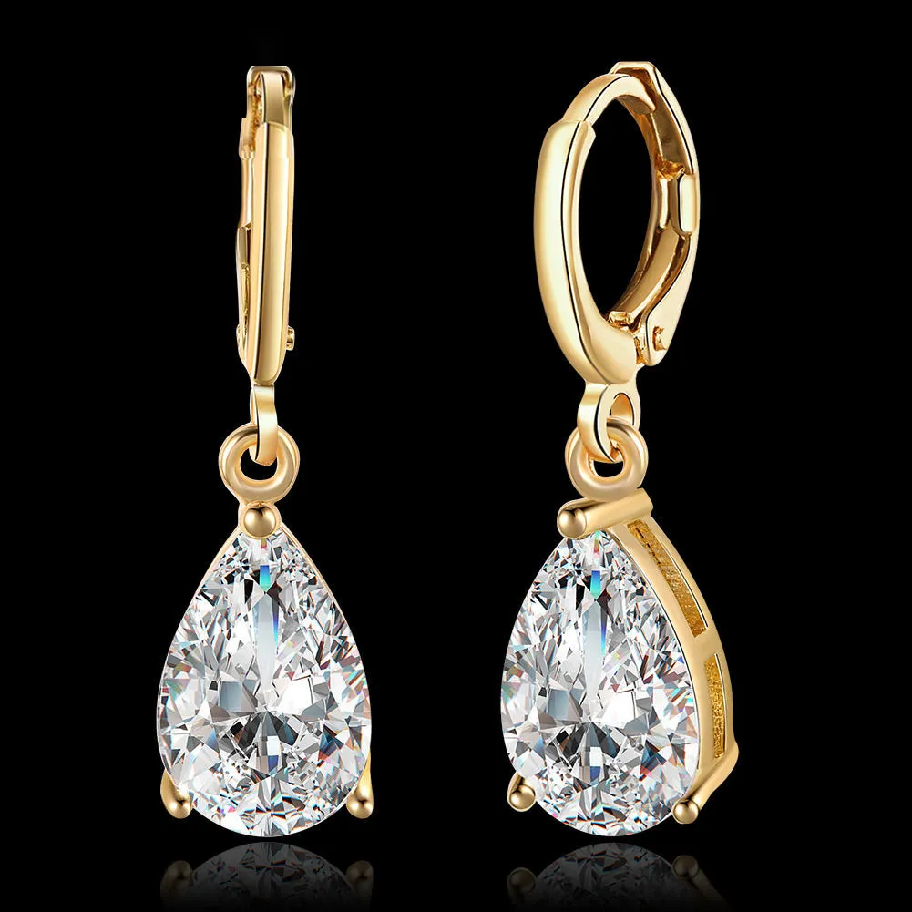 SKMEI LKN045 Rhinestone Teardrop Earrings Drops for Women