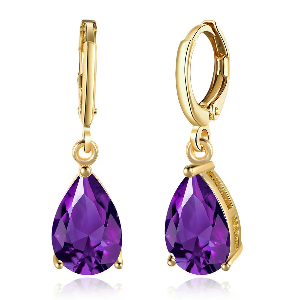 SKMEI LKN045 Rhinestone Teardrop Earrings Drops for Women