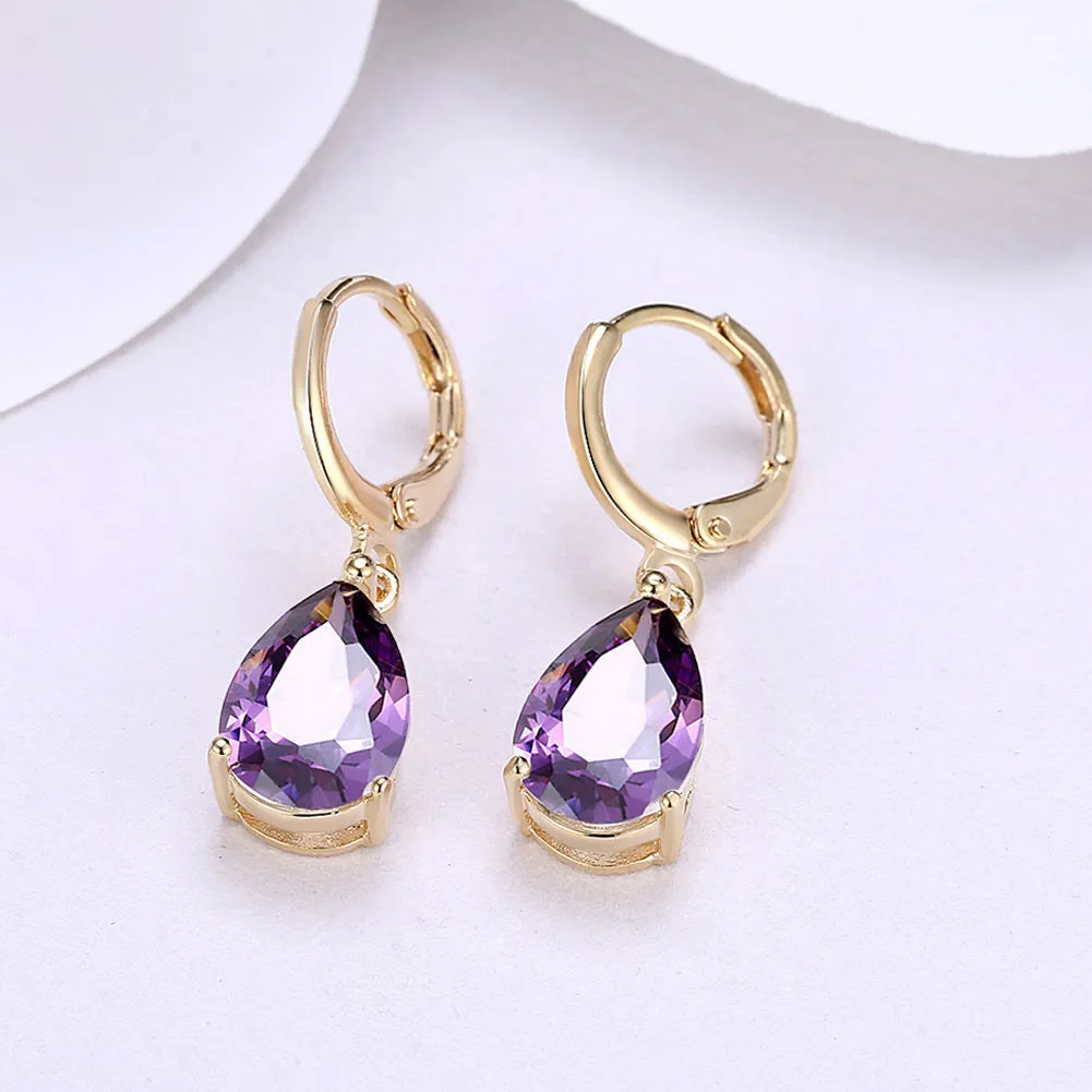 SKMEI LKN045 Rhinestone Teardrop Earrings Drops for Women