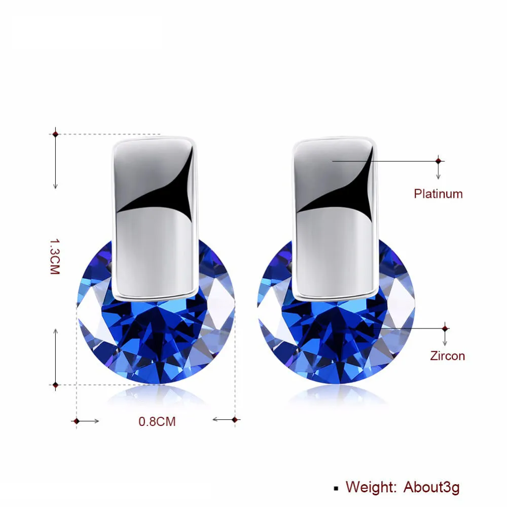 SKMEI LKN050 Blue Earrings Studs for Women