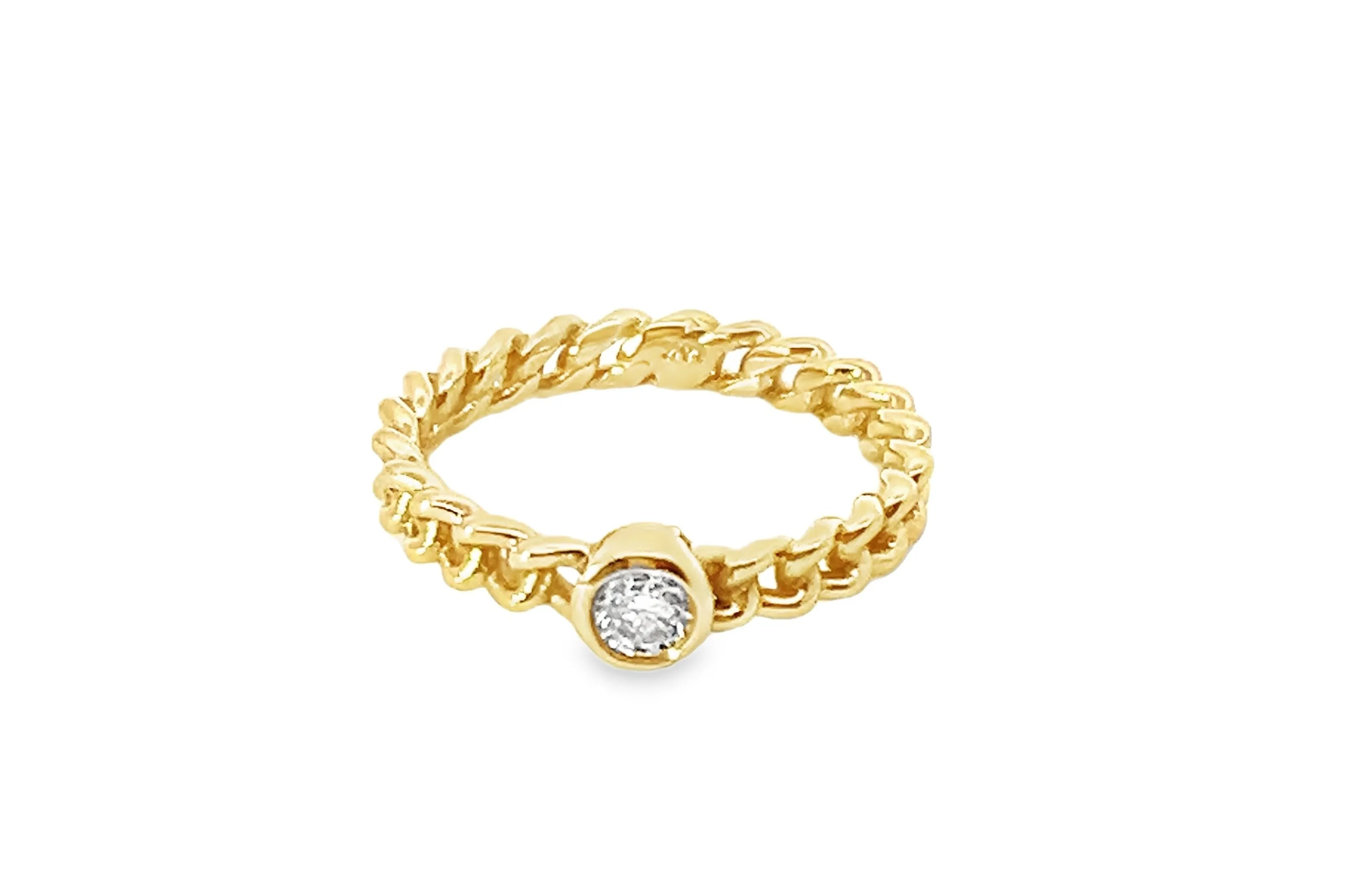 Solitaire Round Diamond Chain Ring