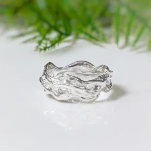 Sterling Silver Molten Textured ring