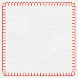 Stitched Coral Charger - (SQUARE)