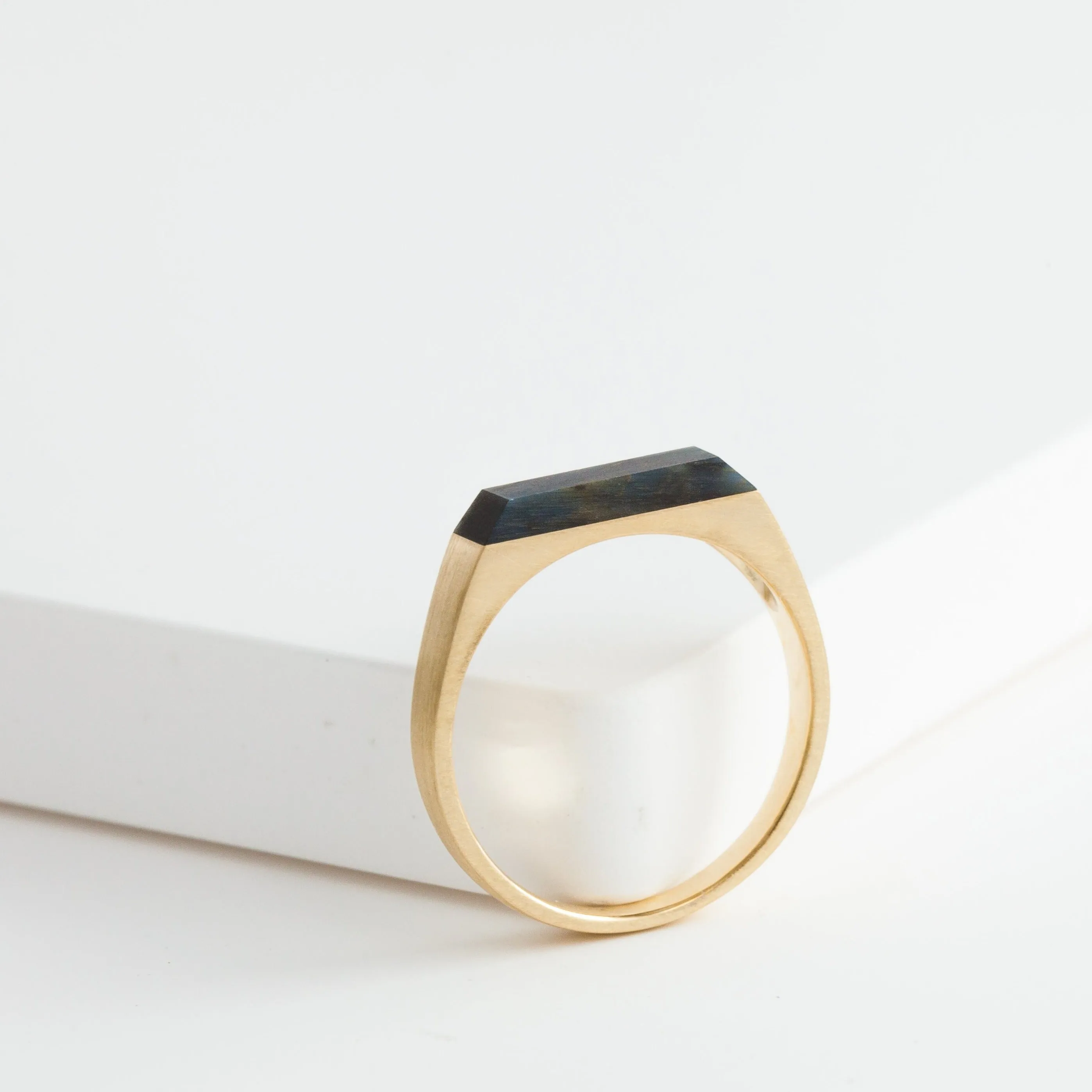 Tiger's eye signet ring