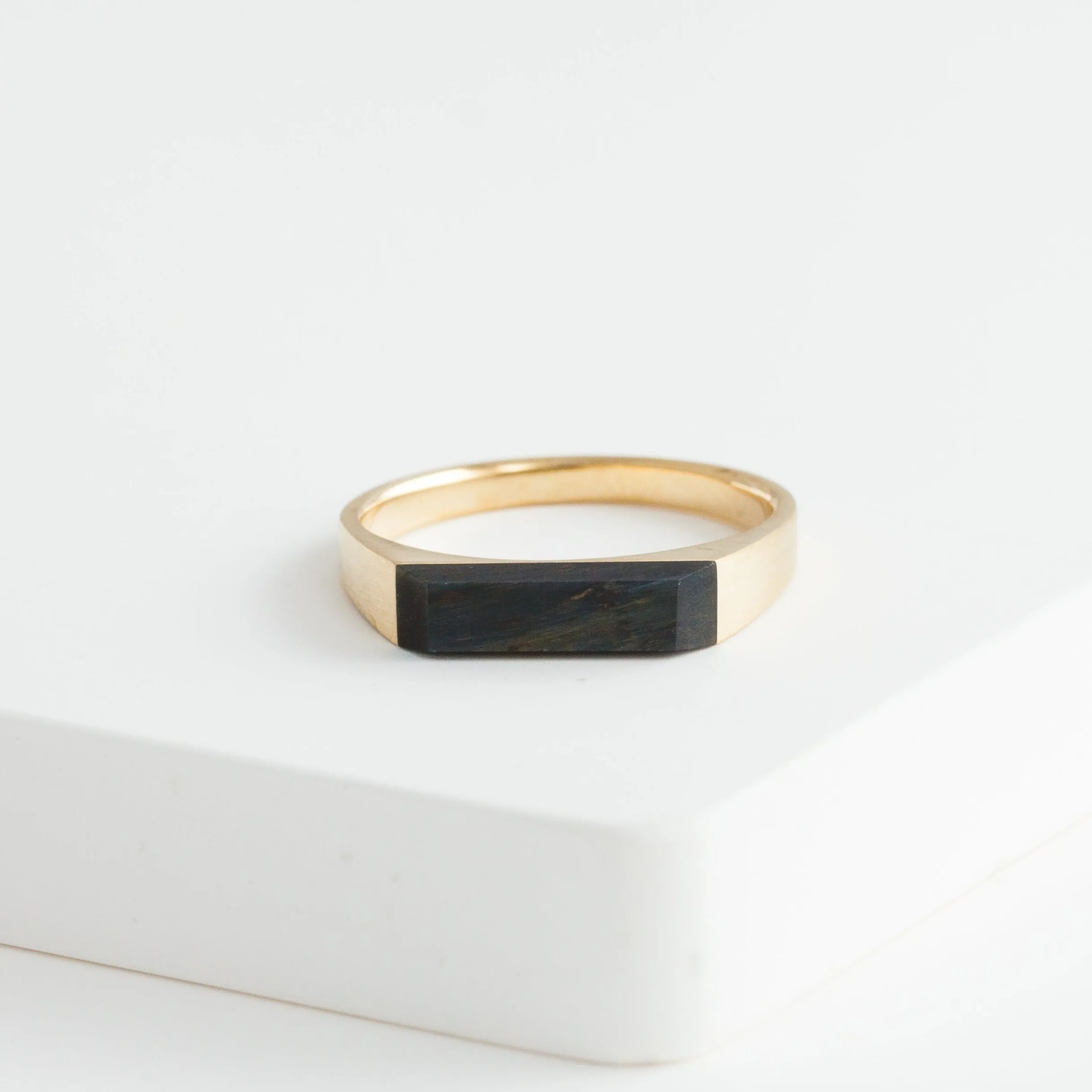 Tiger's eye signet ring