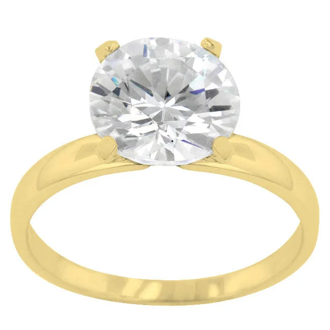 Timeless Gold Solitaire Engagement Ring