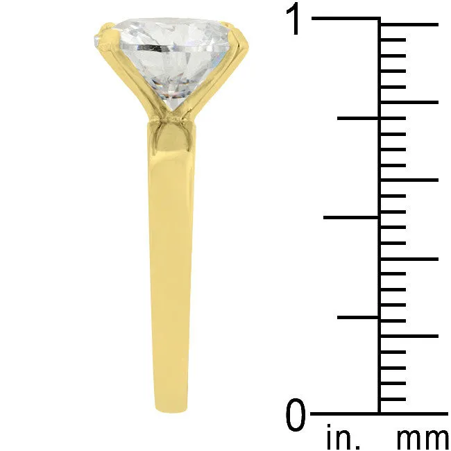 Timeless Gold Solitaire Engagement Ring