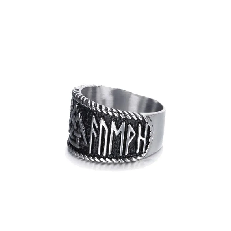 VALKNUT VIKING BAND SIGNET RING VIKING