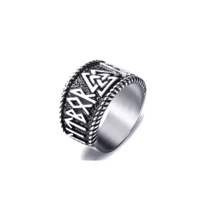 VALKNUT VIKING BAND SIGNET RING VIKING