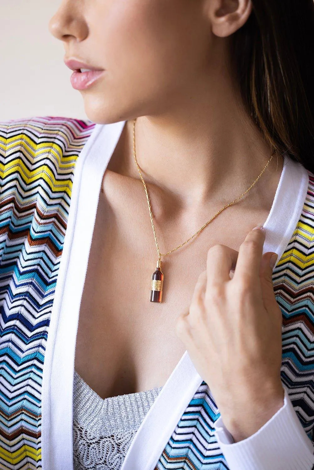 Wine Bottle Pendant Necklace