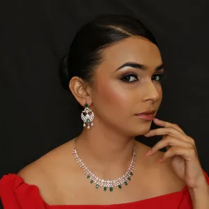Zircon/AD Round Necklace Set 18503-5685