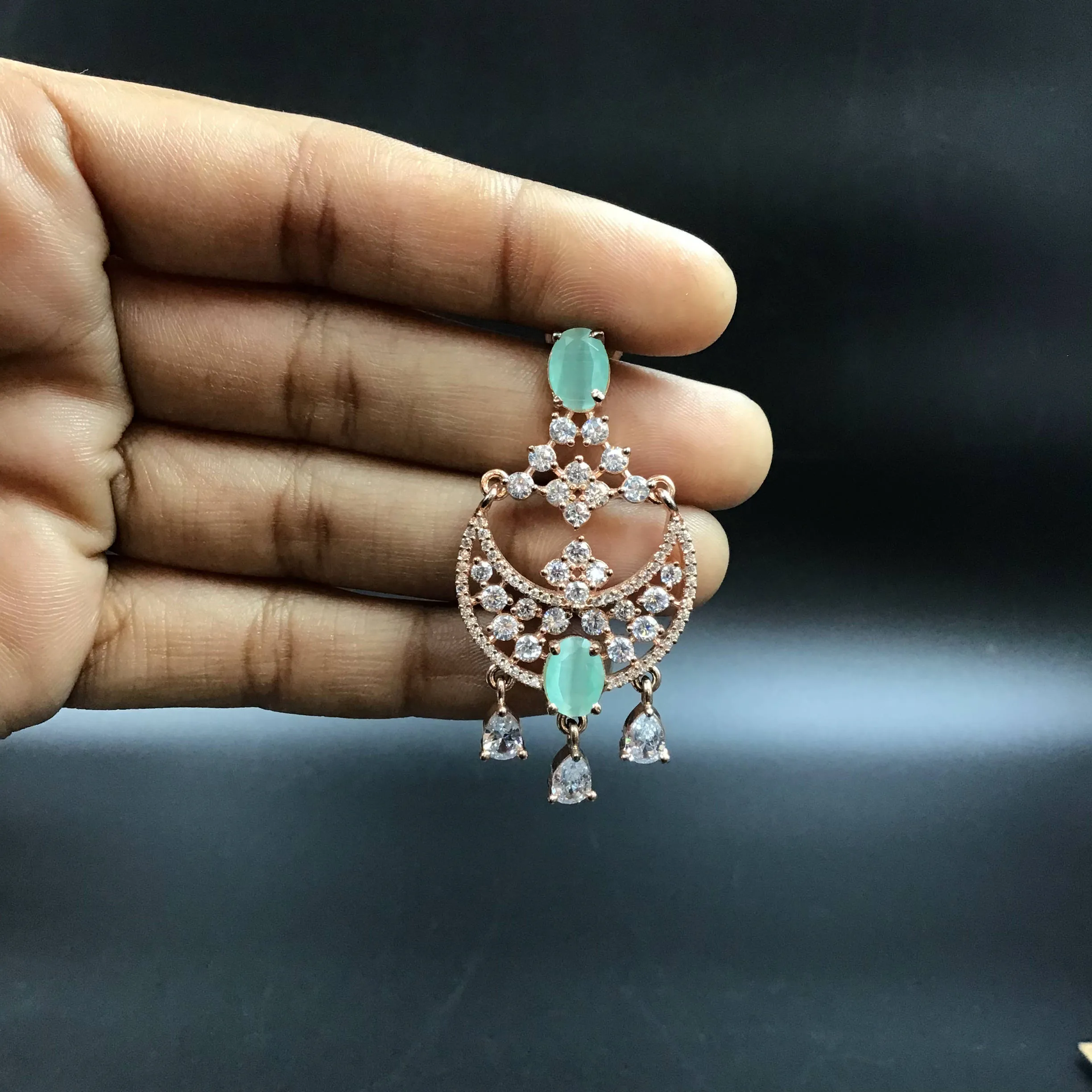 Zircon/AD Round Necklace Set 18503-5685