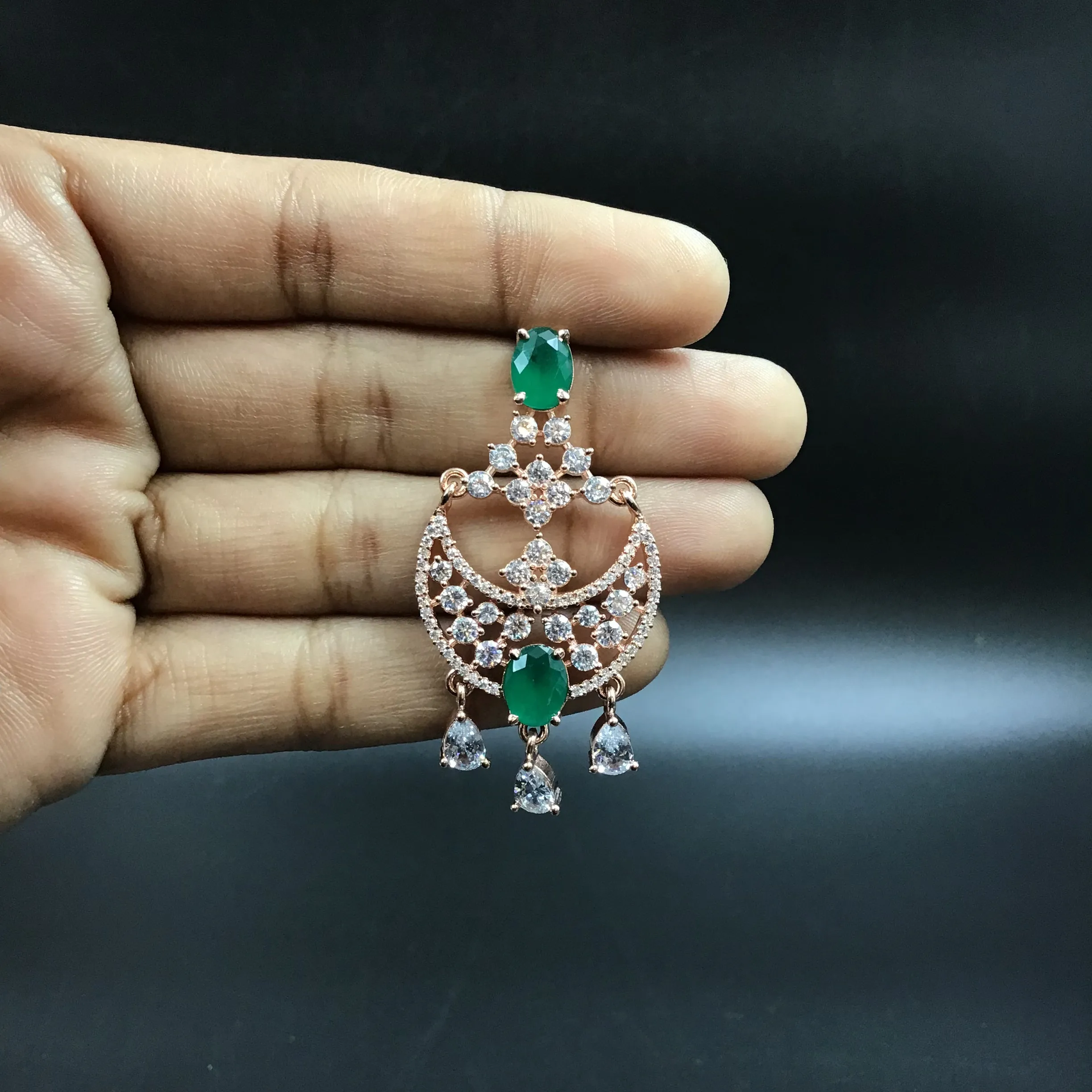 Zircon/AD Round Necklace Set 18503-5685
